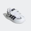 Klettschuh ADIDAS SPORTSWEAR "TENSAUR SWITCH KIDS", Gr. 25, schwarz-weiß (cloud weiß, core schwarz, grau three), Synthetik, sportlich, Schuhe, für Kinder