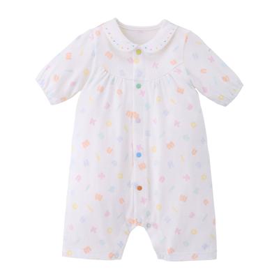 Miki House Cotton Letter Print Playsuit