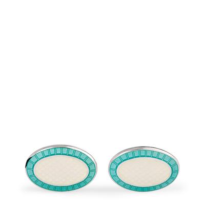 Deakin & Francis Sterling Silver Enamel Cufflinks