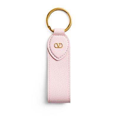 Valentino Garavani Leather VLogo Keychain