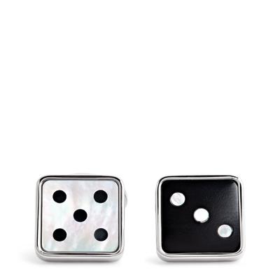 Babette Onyx and Mother-of-Pearl Dice Cufflinks