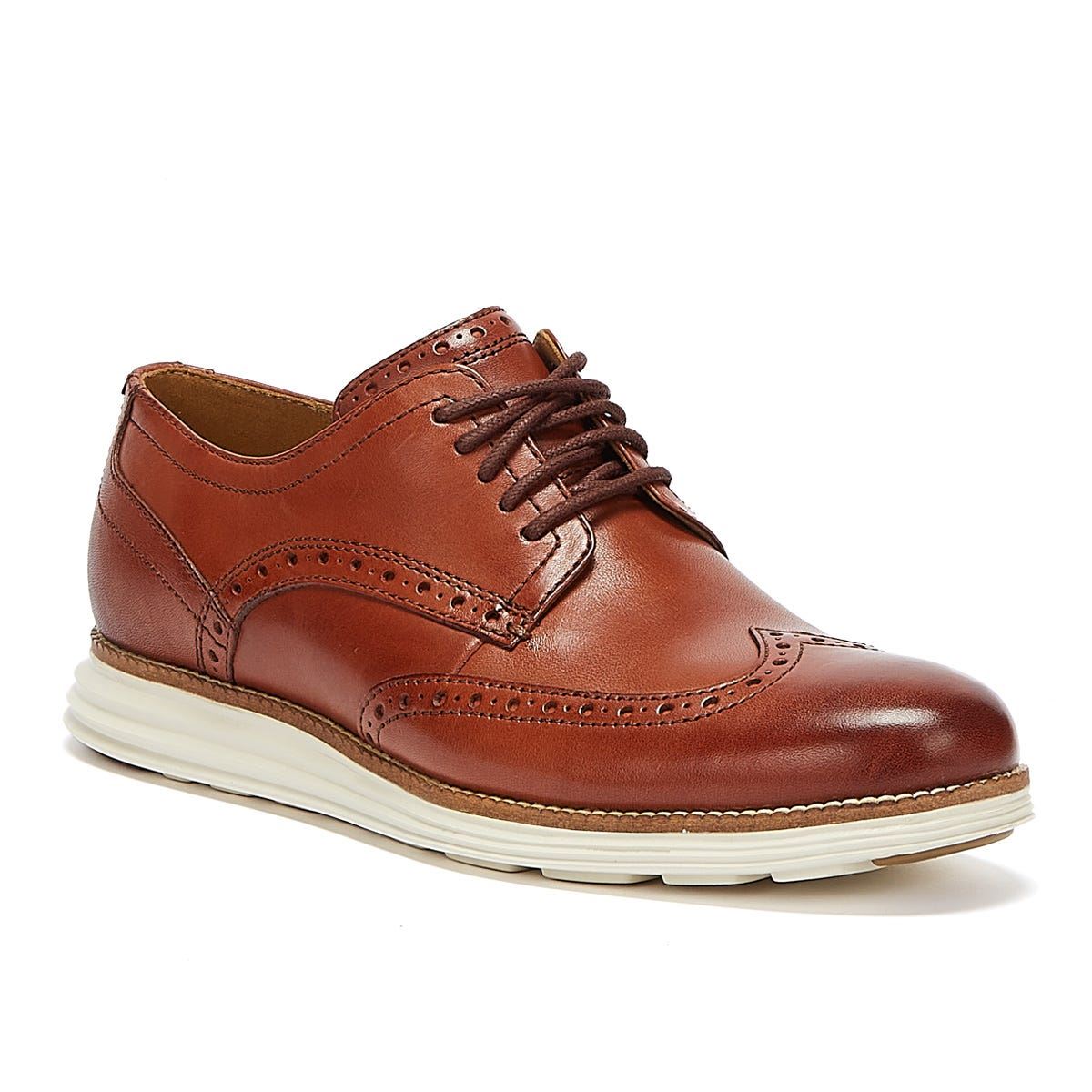 Cole Haan ØriginalGrand Shortwing Oxford Herren Braun / Weiß Brogues Image
