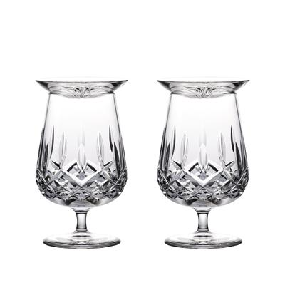 Waterford Set of 2 Connoisseur Lismore Crystal Snifters and Caps
