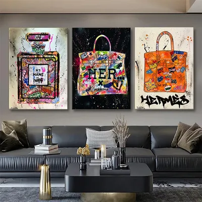Modern Fashion Perfume Bag Luxury Posters Prints Street Graffiti Art Canvas Painting Pop Wall Art