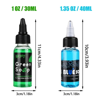 30/40/250/500ML Tattoo Green/Blue Soap High Concentration Original Liquid Cleaning Liquid Foam Rich