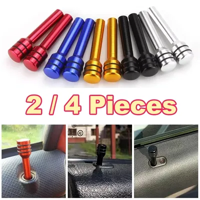 2/4Pcs Car Door Lift Button Locking Pins Universal Car Security Door Lock Pins Aluminum Alloy Knob
