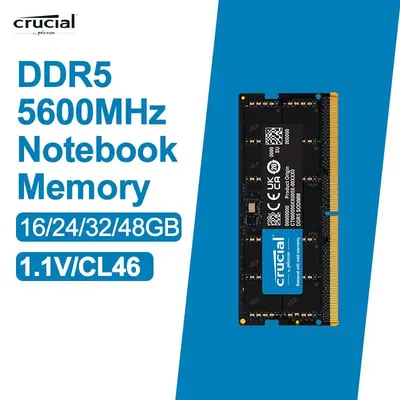 US/EU RAM 16GB 24GB 32GB 48GB DDR5 5600MHz PC5-44800 Laptop Memory, non-ECC SODIMM