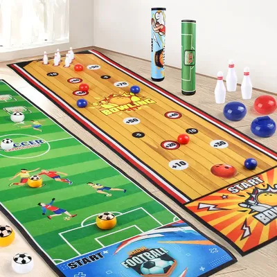 Children Interactive Social Board Games Curling Soccer Bowling Table Games Mat Family Friend Party