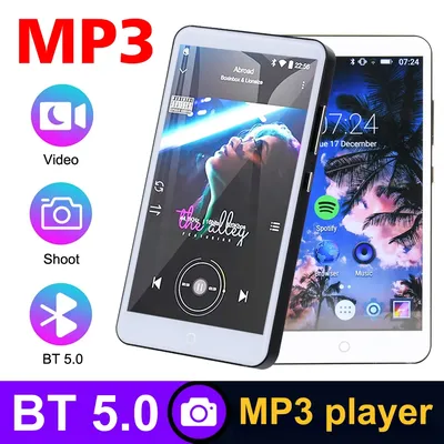 5.0 Inch Full Screen MP3 Player With Rear Camera Bluetooth HiFi Music Player Built-in Speaker 8GB