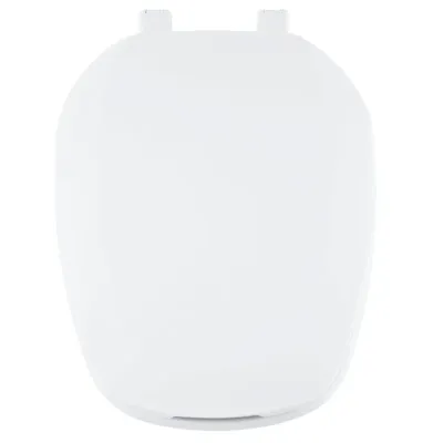 Eljer Emblem Elongated Toilet Seat with Square Front, Closed Front with Cover, Residential, Plastic,