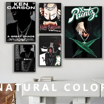 Rapper K-Ken C-Carson A Great Chaos Anime Posters Sticky Whitepaper Sticker DIY Room Bar Cafe Kawaii