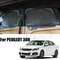 Rideau pare-soleil magnétique Double couche pour voiture PEUGEOT 308 2012 – 2019, couverture de