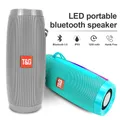 Altoparlante esterno Equitazione TG157 Colonna wireless Bluetooth portatile 10W Dual Bass LED FM BT TF 1200mAh Lettore musicale domestico per il campeggio
