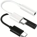 Adattatore per cuffie da USB tipo C a 3,5 mm, cavo da USB C a Aux con chip digitale universale per IPhone 15 16 Samsung Galaxy S22 S21 S20