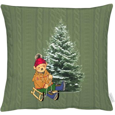 Kissenhülle APELT "4695" Gr. 1, grün, B:46cm L:46cm, Polyester, Bezug: 100% Polyester, Kissenbezüge, ohne Füllung Image