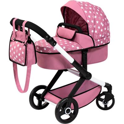 Kombi-Puppenwagen BAYER "Xeo, rosa", rosa, Puppenwagen, KinderB:37cm H:73cm T:68cm, Kunststoff, Stoff, Metall, B:37cm H:73cm T:68cm