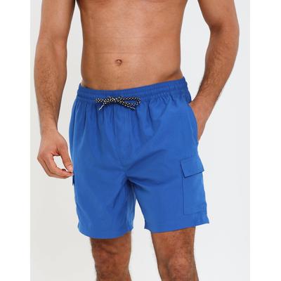 Threadbare Men's Cobalt Blue Mid Length Cargo Swim Shorts