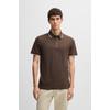 Poloshirt BOSS ORANGE "Passertip", Herren, Gr. XXL, open braun248, Piquu00e9, Obermaterial: 95% Baumwolle, 5% Elasthan, unifarben, casual, slim fit hüftbedeckend, V-Ausschnitt, Kurzarm eingesetzt Bündchen, Shirts, mit BOSS Logo-Badge