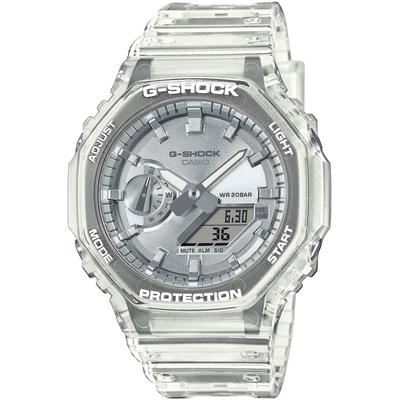 Chronograph CASIO G-SHOCK, transparent, silberfarben, Armbanduhren, Herren, Quarzuhr,Armbanduhr,Herrenuhr,digital, bis 20bar wasserd.Resinbarmband Image