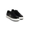 Sneaker CALVIN KLEIN JEANS "CLASSIC CUPSOLE MONO LTH", Herren, Gr. 42, schwarz-weiß (schwarz, weiß), Leder, Lederimitat, unifarben mit Farbeinsatz, sportlich, Schuhe, Freizeitsneaker, Halbschuh, Schnürschuh in klassischer Optik