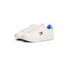 Plateausneaker TOMMY JEANS "ARCHIVE' 98", Damen, Gr. 39, bunt (sanftes weiß, blau), Nappaleder, Textil, sportlich, Schuhe, Freizeitschuh, Halbschuh, Schnürschuh, Kontrastbesatz an der Ferse