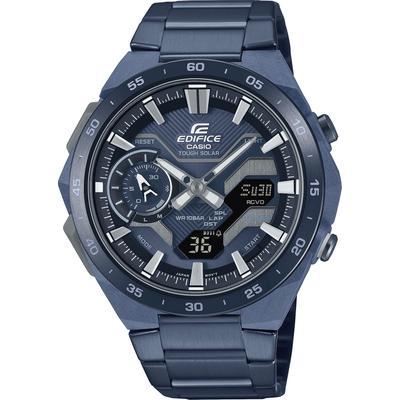 Smartwatch CASIO EDIFICE, blau, Smartwatches, Armbanduhr, Quarzuhr, Herrenuhr, Edelstahlarmband, Bluetooth Image
