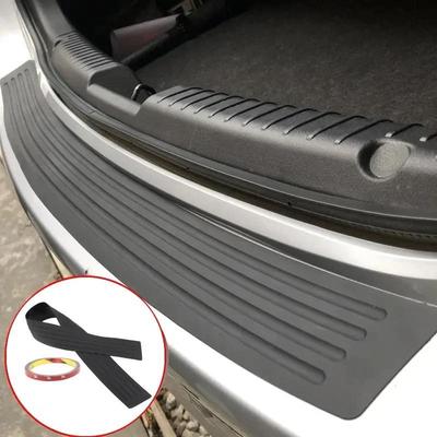 TEMU Black Silicone Car Trunk Guard - Rear Bumper Protector, Anti-scratch & Protection Strip With Kit Image