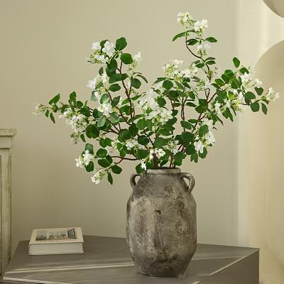 TEMU 1pc Elegant Jasmine Flower, Plastic Artificial Plant For Home And Wedding Decor - Ideal For Living Room, Bedroom, Event Styling, Hotel & Cafe Display, Flower Decor Image