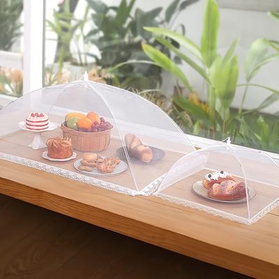 TEMU 1pc Large Pop-up Mesh Food Cover Tent - Portable, Foldable & Washable, Ideal For Outdoor Picnics, Bbqs & Parties, Reusable Collapsible Screen Tent For Freshness And Image
