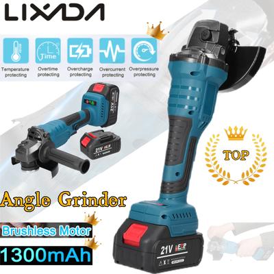 TEMU Lixada 21v 125mm M14 Brushless Angle Grinder Portable Electric Grinding Tool Multifunctional Lithium Grinding And Polishing Machine Tile Steel Grinding Machine Practical Power Tool Image