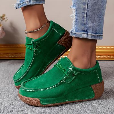 TEMU Women's Casual Sneakers | Fabric Upper | Lightweight & Comfortable Footwear | Cushioned Support | Durable Pu Sole | Stylish Lace- | Versatile Casual Attire Image