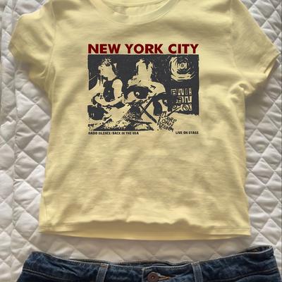 "TEMU ' Oversized Vintage Guitar Graphic Tee - Pink Casual Short Sleeve T-shirt With "" Print, Soft & For Casual Attire, Guitar T Shirt" Image