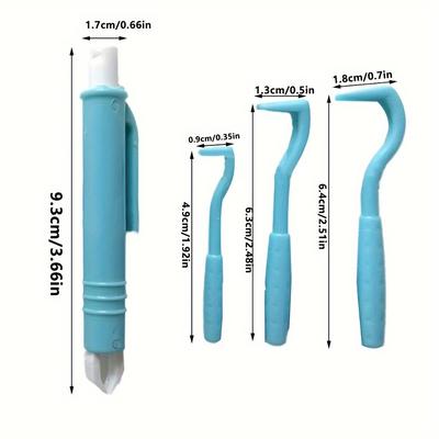 TEMU 1set Cat Tick Remover Kit: Flea Remover Hook Tweezer, Pp Material, For Dogs Image