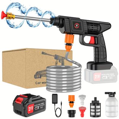 TEMU 21v Cordless High Pressure Car Wash 50bar Foam Spray Spray For Garden Clean Image