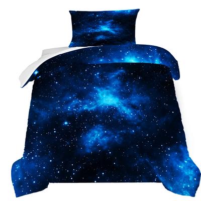 TEMU 2/ 3pcs Beautiful Starry Sky Bedding Set, 1 Quilt Cover 2 Pillowcases, Double/ Single Bed, Holiday Gift, Super Soft Breathable Fabric, Breathable Durable Machine Washable Image