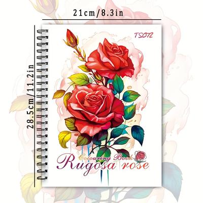 TEMU Tlenpo Adult Coloring Book For Women - 8.3x11.2 Inch Relax & Anxiety Relax Art Book With Intricate Floral Designs, Birthdays, Holidays, Back To School Gifts, Coloring Books For Adults Image