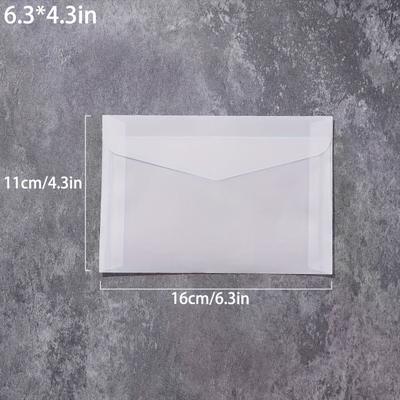 TEMU 30pcs Elegant Self-sealing Transparent Envelopes For Greeting Cards - Versatile Clear Envelopes For Weddings, Birthdays, Christmas, Thanksgiving & Valentine's Day, In Sizes Image