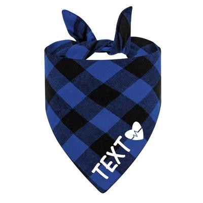 TEMU Classic Pattern, Polyester 100%, Knit Fabric, Customizable With Name, Party Scarf, Pet Saliva Towel, Multiple Colors, Wearing, Suitable For Small To Medium Breeds Image