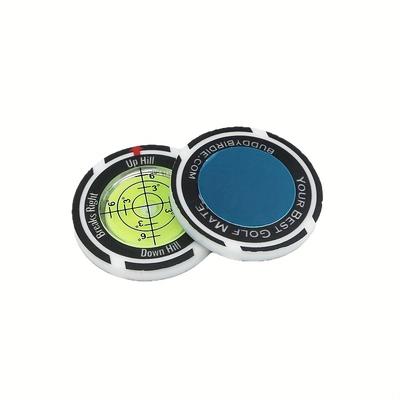 TEMU Golf Ball Marker | Dual-color Pe & Iron Construction | Multi-directional Alignment Tool With Indicator | Putting | Ideal For Golfers, Golf Accessories Image