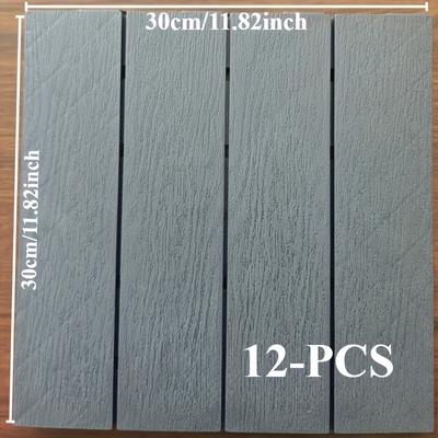 TEMU 12pcs, 30cm/11.8inch, Balcony Waterproof And Non-slip Sun Protection Plastic Floor, Washable And Cuttable Plastic Floor, No-wash Full Coverage Floor, Patio Plastic Anti-corrosion Splicing Floor Image