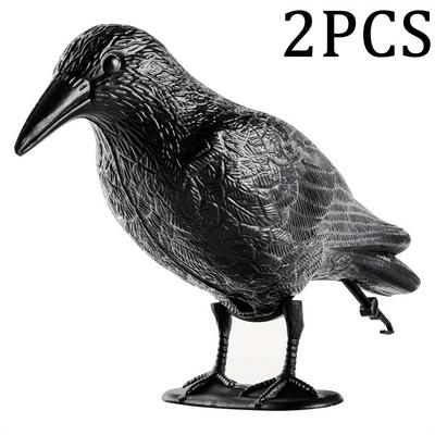 TEMU Repeller , Crow Decoy Deterrent And Bird Deterrent For Balcony, Crow Bird Deterrent Made Of Polyethylene, Physical Bird Repellent For Balcony And Garden 1pc Image