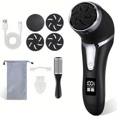 TEMU Professional Electronic Foot File Pedicure Sander, Rechargeable Lithium Battery, Usb Charging, Oil-free Plastic, Dead Skin Removal Tool Image