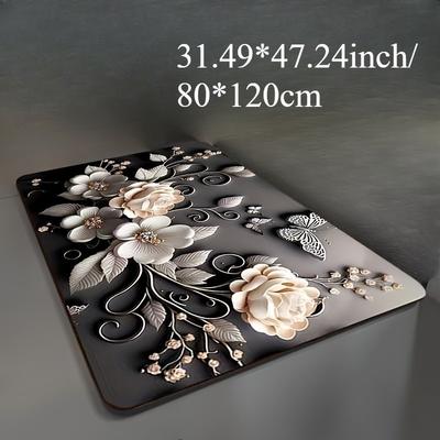 TEMU A Soft Double- Mud Mat, Featuring A 3d Absorbent And Non-slip, Suitable For Bathrooms. This Quick-drying Bath Rug Can Be Used As A Laundry Mat Or Door Mat, Providing And Safety. Image