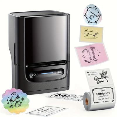 TEMU Label Maker Machine With Tape, Pm220 Wireless Label Printer, 2 Inch Portable Thermal Printer For Small Business, Address, Logo, Clothing, Sticker Maker For Phones & Pc Image