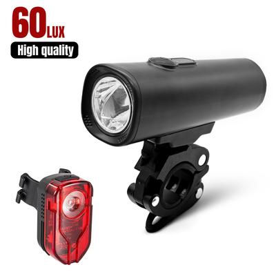 TEMU Usb Rechargeable 60lux Bike Light Kit With Front And Rear Lights Image