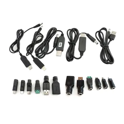 USB 5V zu 9v 12v 12,6 V 8,4 v boost linie power zu DC 5,5x2,1mm männlichen mini 5pin typ c Schritt Image