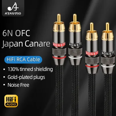 Canare hifi rca audio kabel 6n ofc premium stereo 2rca männlich zu 2rca männlich subwoofer Image