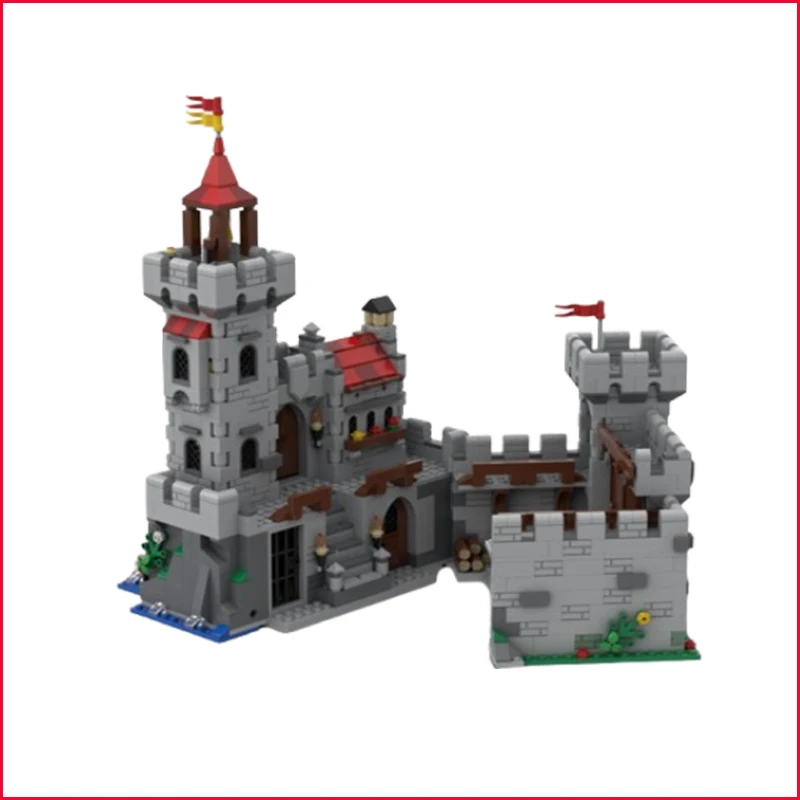 Spot MOC- 159182 1516 Stück mittelalterliche Schlossbau kleine Partikel Montage Bausteine pädagogisches Spielzeug Modell Geschenkset Ornament Image