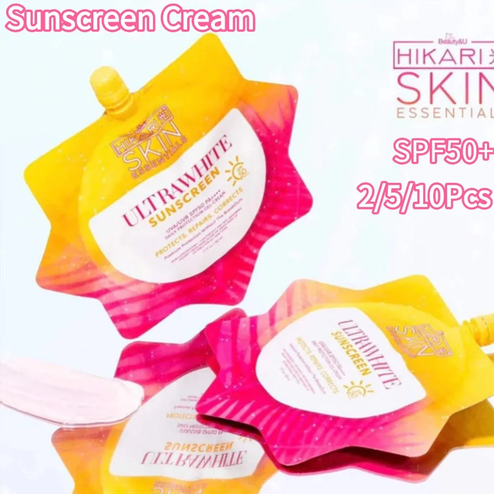 2/5/10PCS SPF50+ For Hikari Whitening Sunscreen Cream Moisturizing Nourishing Refreshing Sunscreen Long-lasting Sun Protection Image