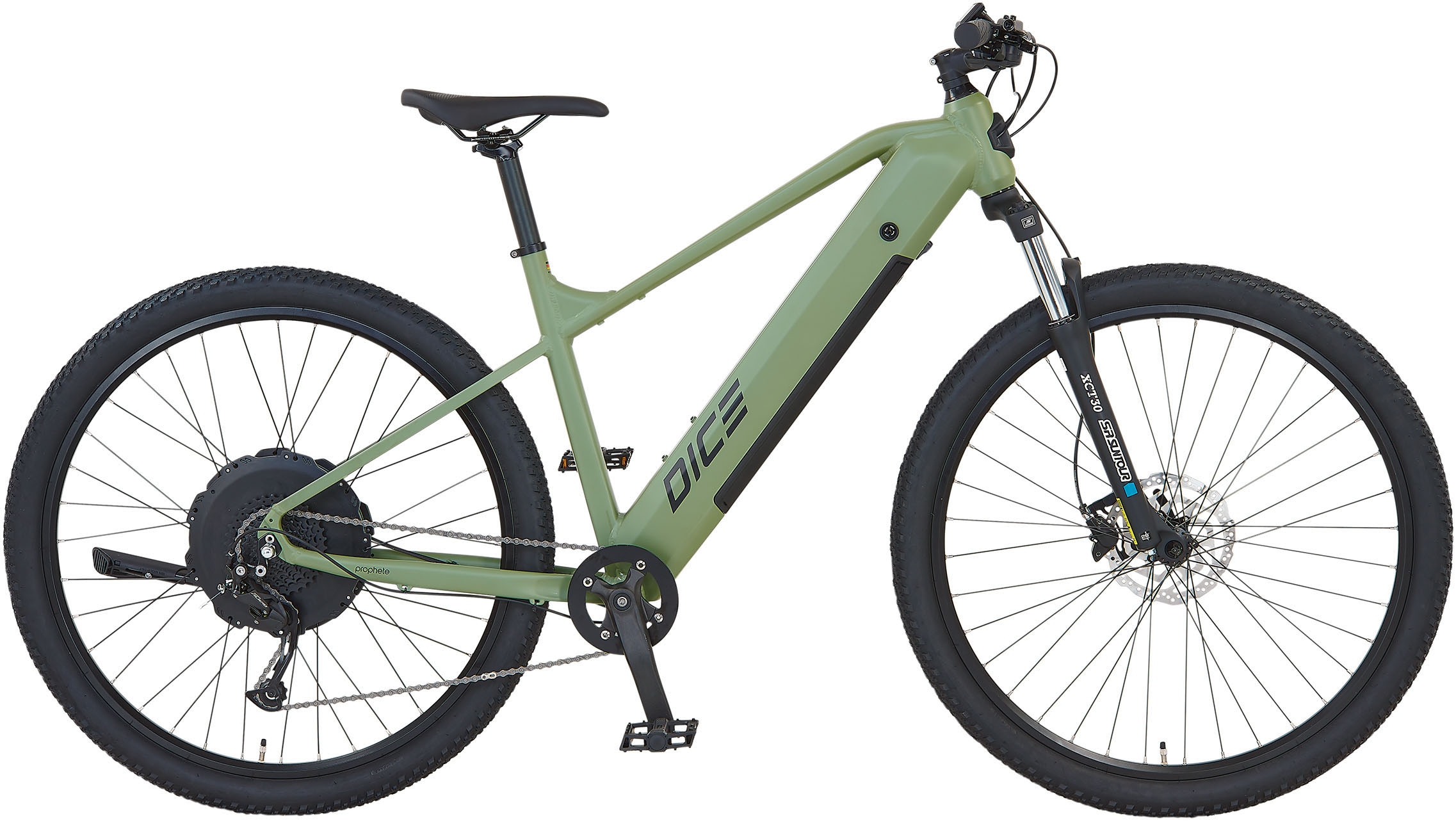E-Bike PROPHETE "Dice 2.8" Gr. 48, grün (grün, schwarz), Elektrofahrräder, 48cm, 29 Zoll (73,66cm), Topseller Image